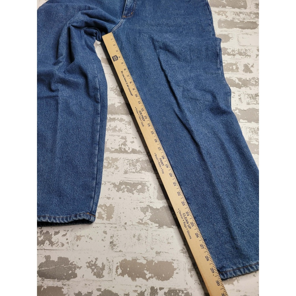 Womens L.L. BEAN ORIGINAL FIT/RELAXED FLEECE LINED blue jeans 18 REG - Picture 4 of 5